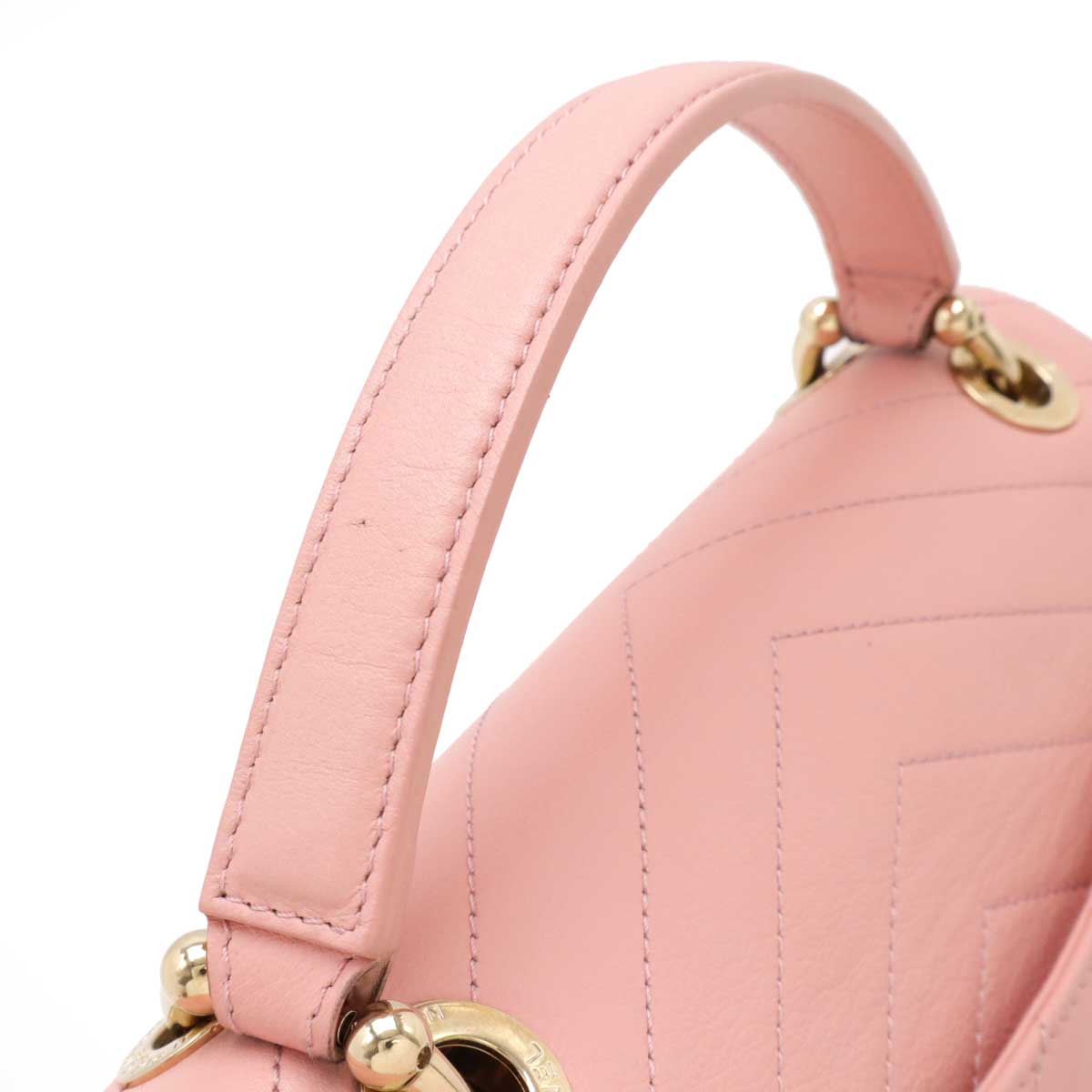 シャネル V ステッチ 2WAY ハンドバッグ レザー