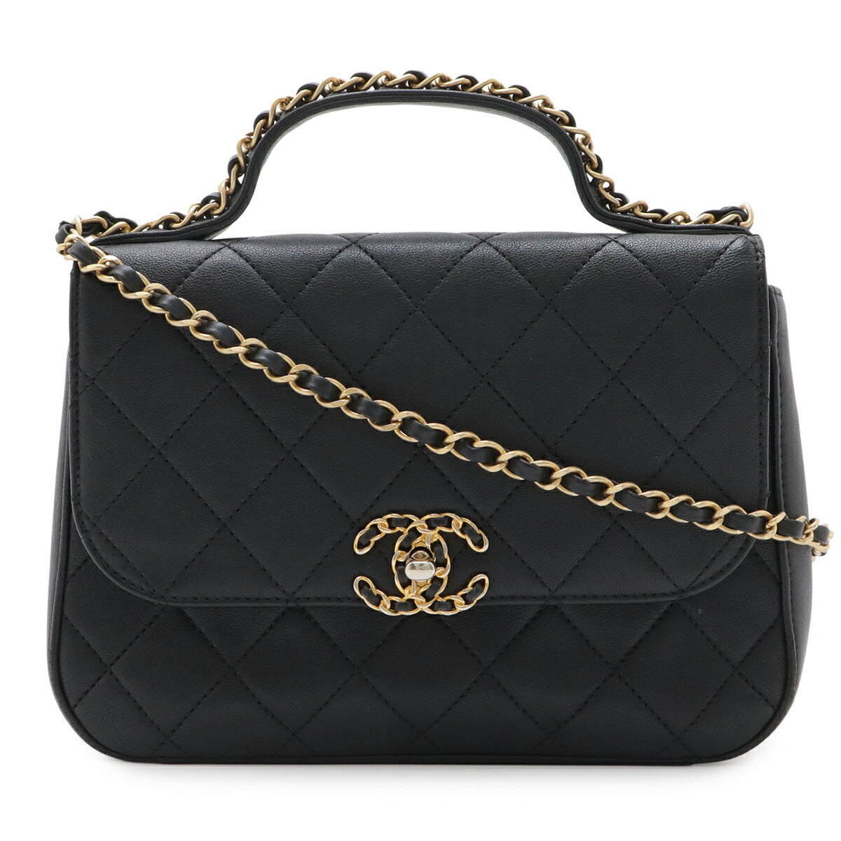 シャネル シャネル19 レザー2wayトップハンドルショルダーバッグ