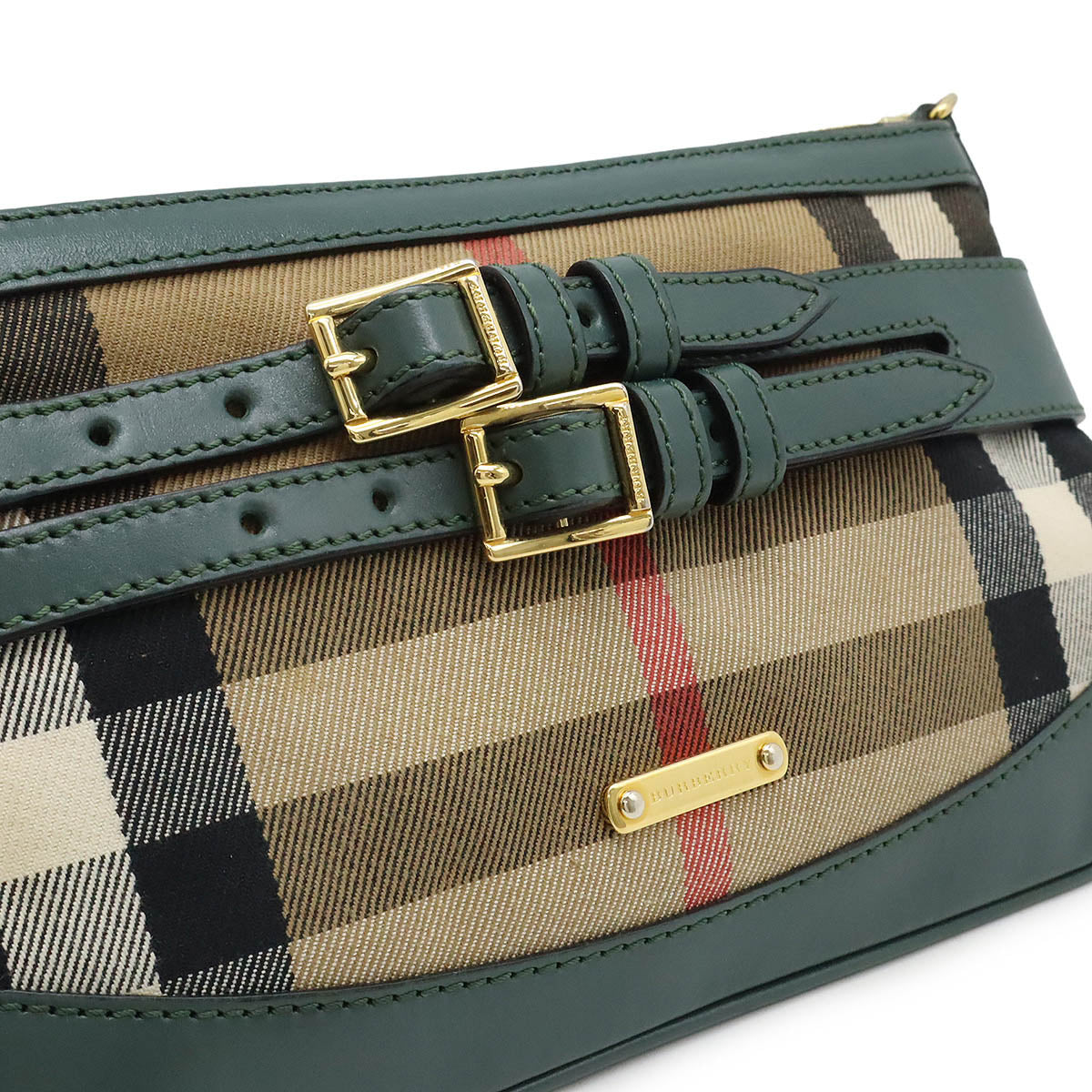 バーバリー ハウスチェック キャンバス レザー 2WAYショルダーバッグ