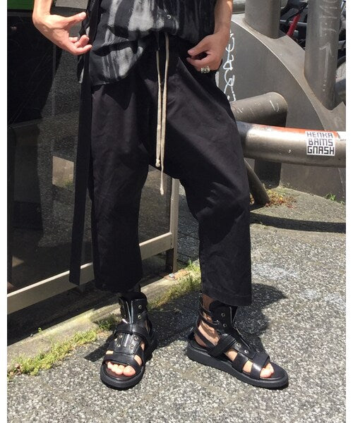 Rick Owens ドローストリング クロップド パンツ コットン エラスタン