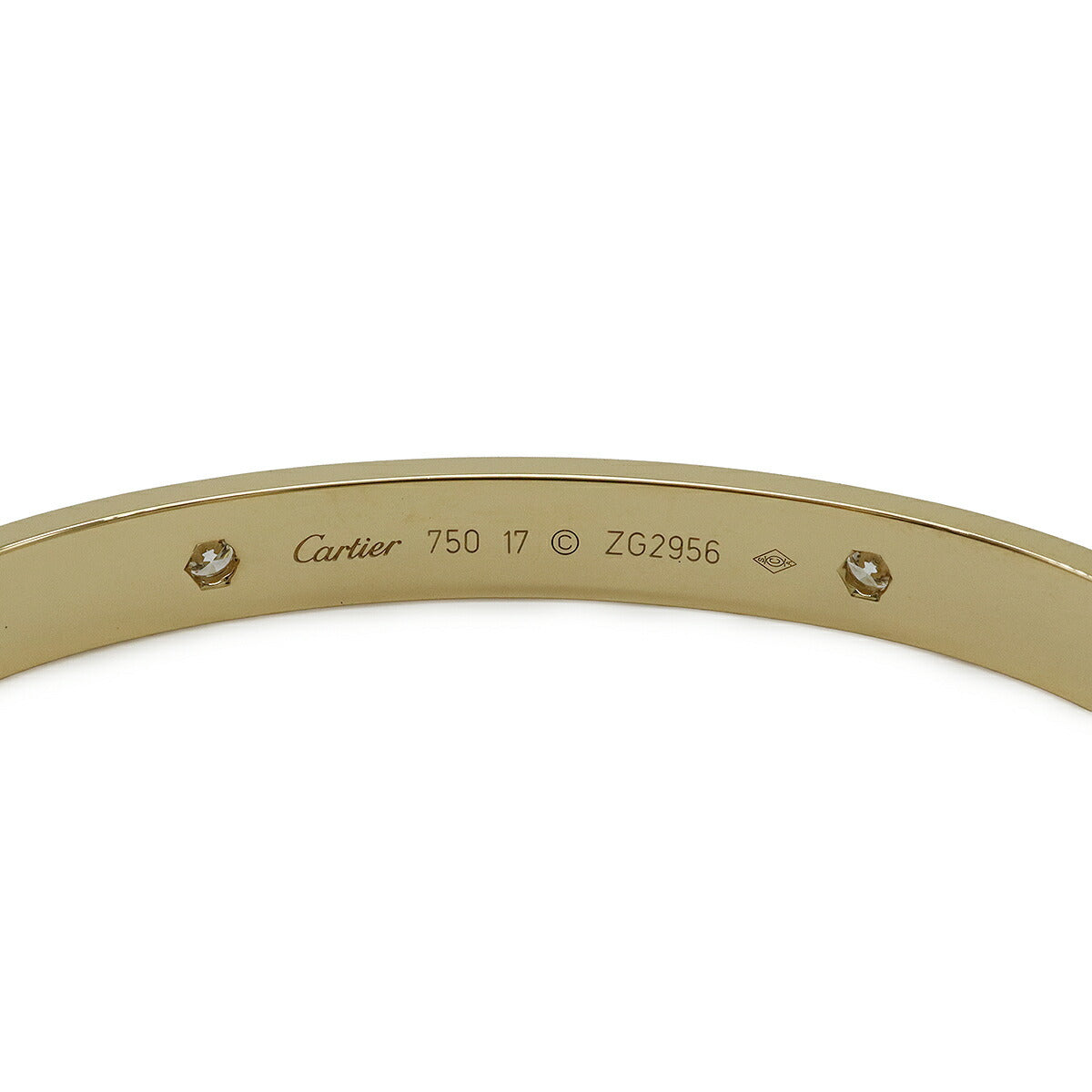 カルティエ LOVE Au750 ダイヤモンド ブレスレット 17号