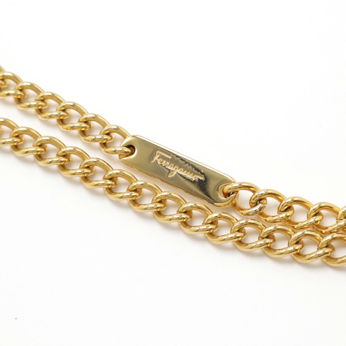 サルヴァトーレ フェラガモ レザーショルダーバッグ