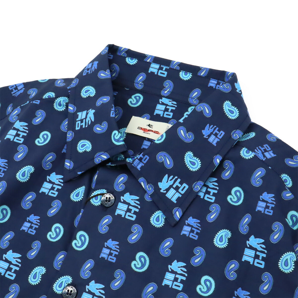 エトロ コットン ポリウレタンシャツ