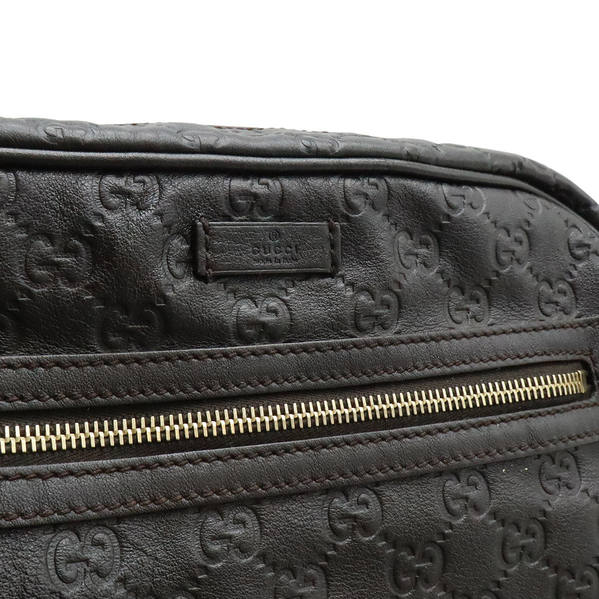 グッチ グッチシマ レザーショルダーバッグ