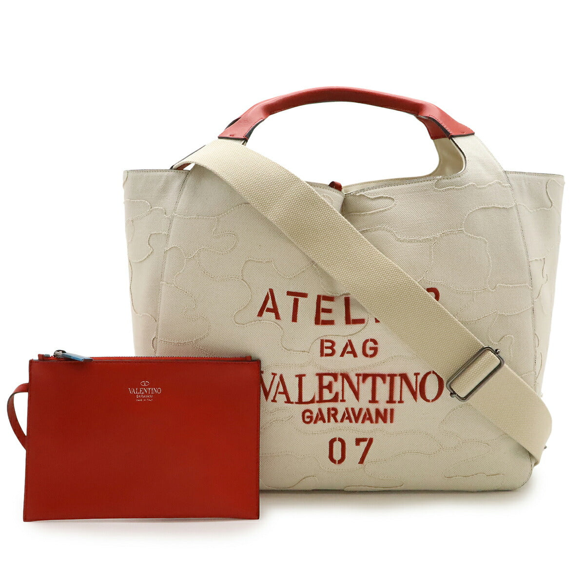 ヴァレンティノ ガラヴァーニ アトリエ 07 キャンバス 2WAYトートバッグ