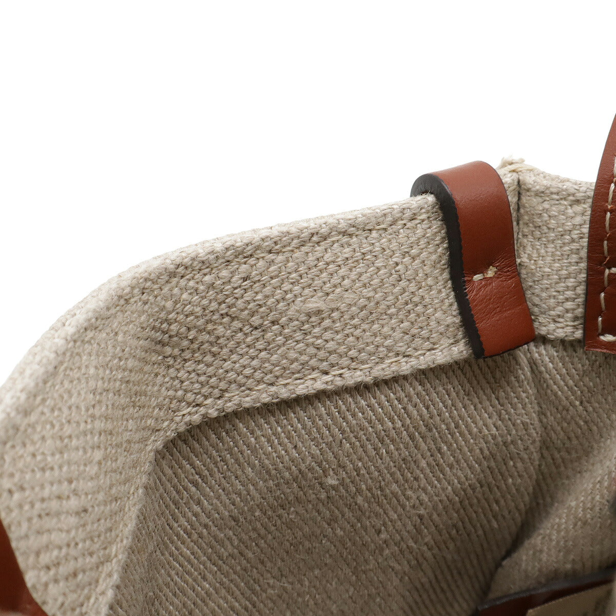 クロエ Woody リネンキャンバス レザー 2wayショルダーバッグ