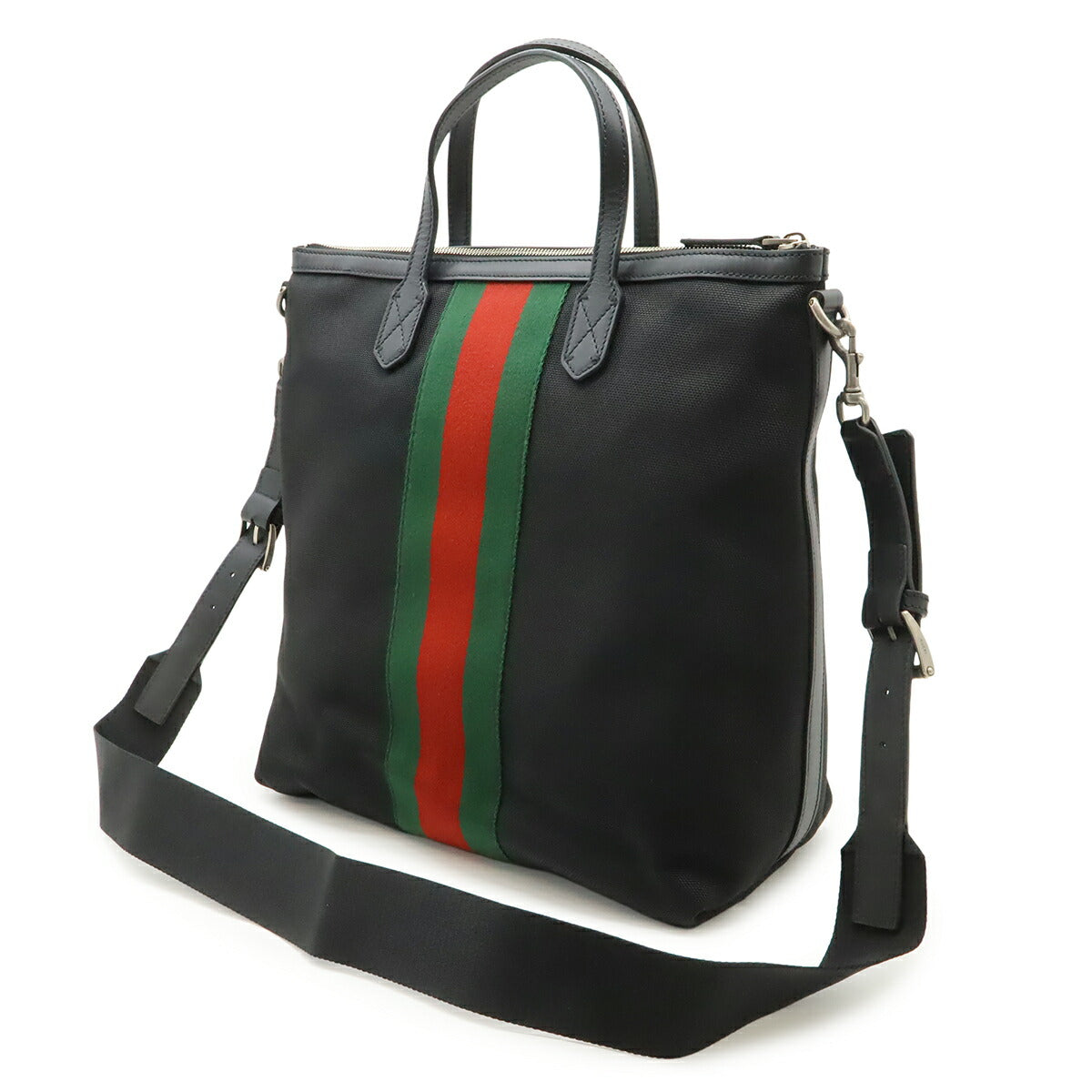 グッチ ウェブ ナイロンキャンバス 2wayトートバッグ