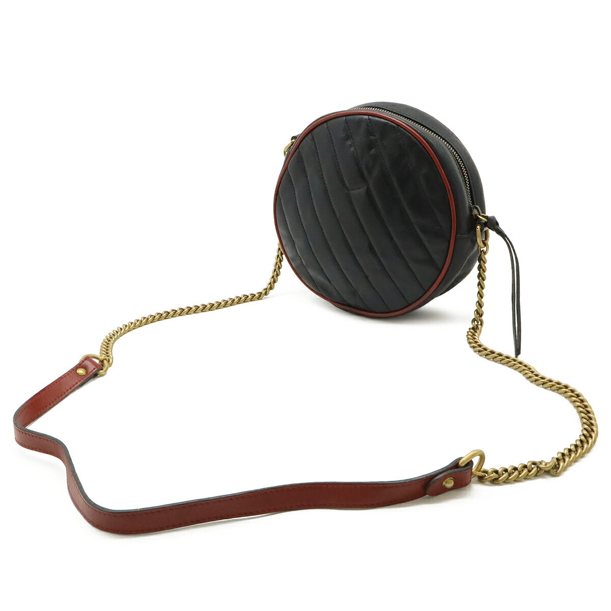 グッチ GGマーモント キルティングレザー ラウンドショルダーバッグ
