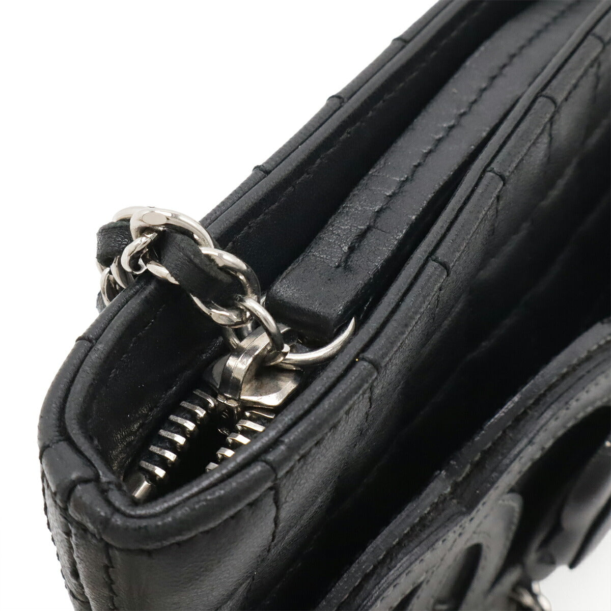 シャネル カメリア No5 レザー ショルダーバッグ