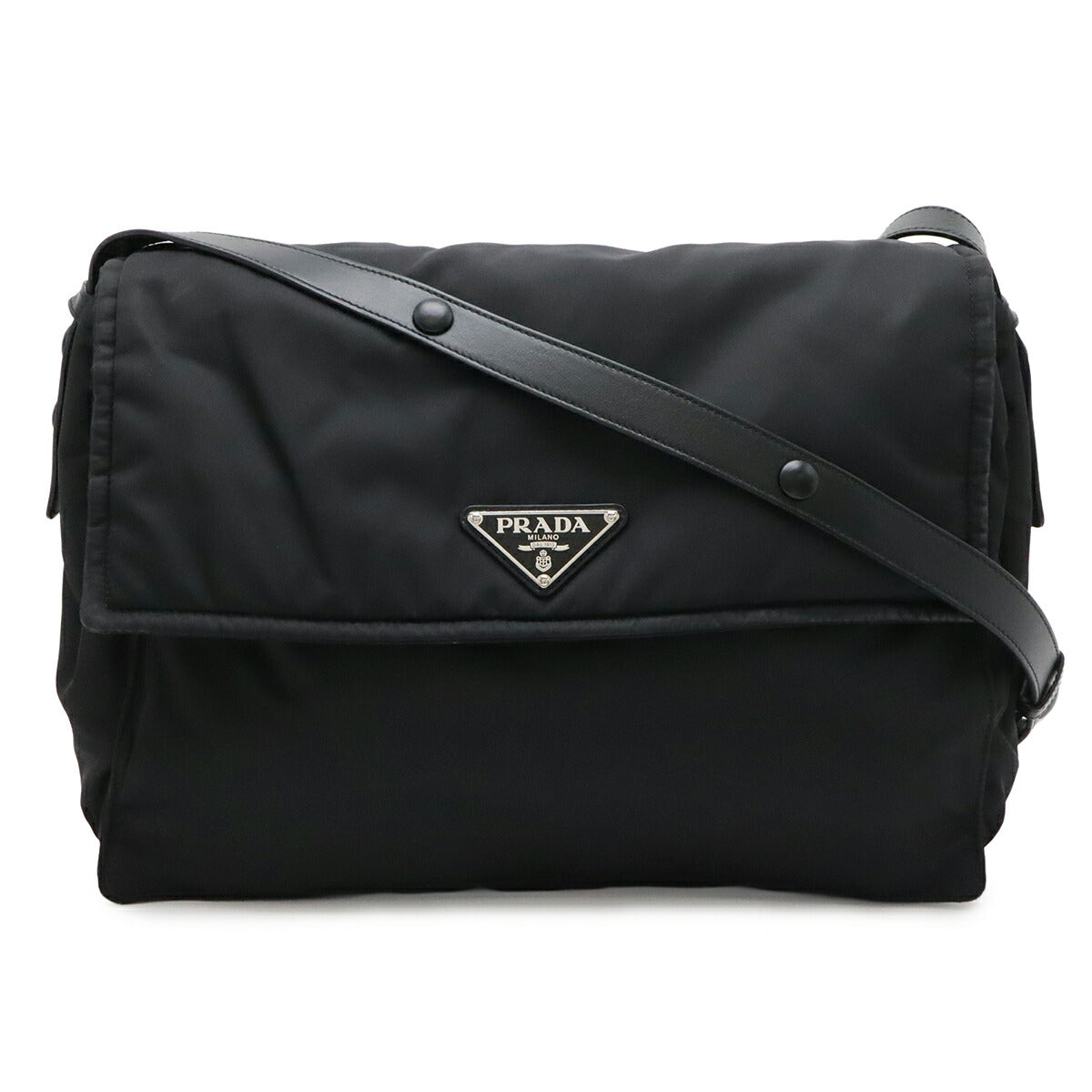プラダ Re-Nylon レザーショルダーバッグ