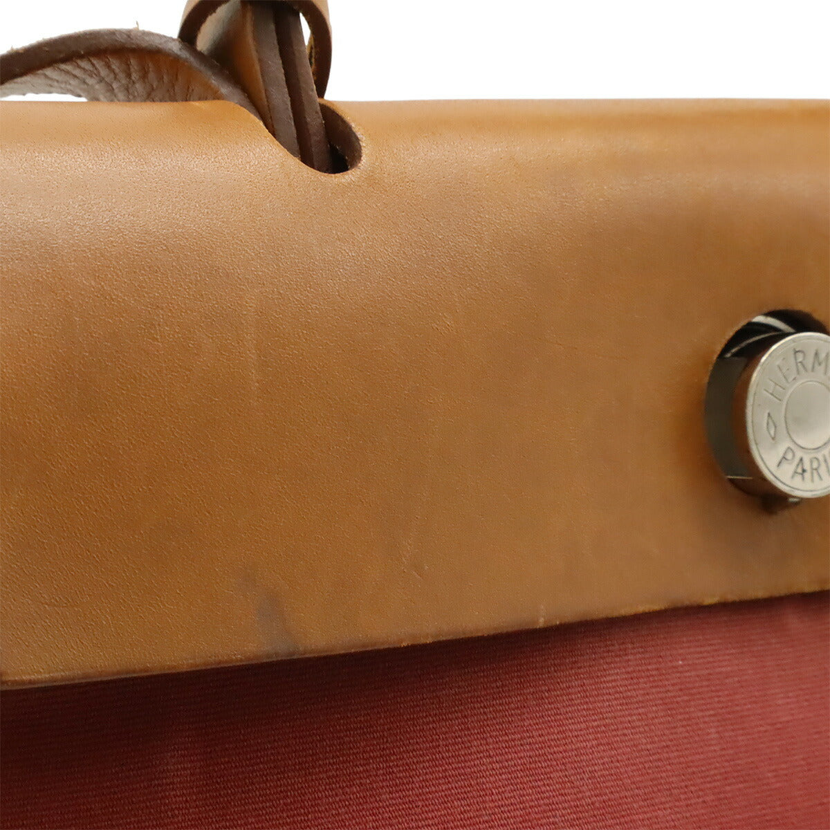 エルメス エールバッグジップPM トワルオフィシエ カーフ ハンドバッグ