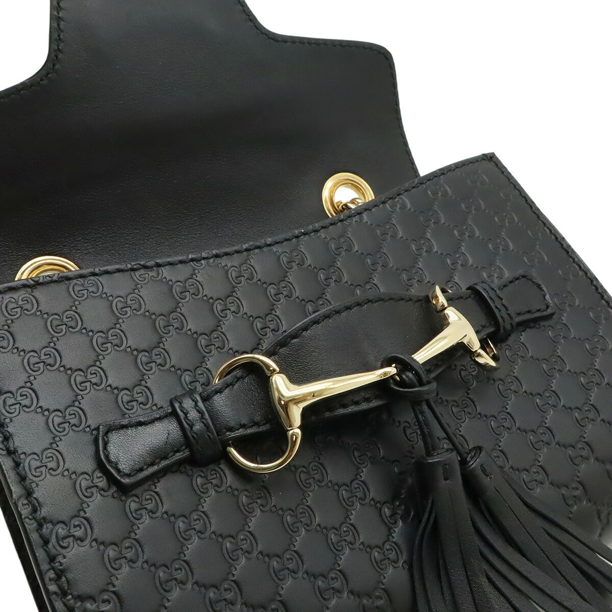 グッチ マイクログッチシマ レザーショルダーバッグ