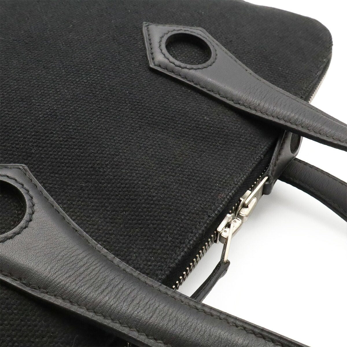 エルメス サックイブーMM キャンバス レザー トートバッグ