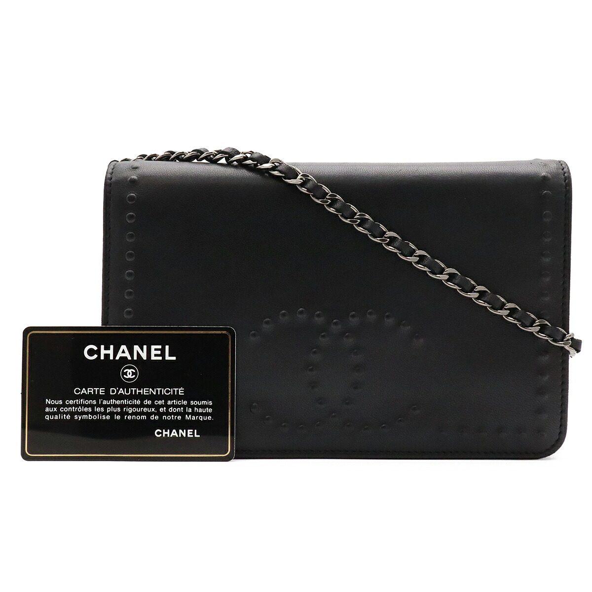 シャネル レザー チェーンウォレット ショルダーバッグ