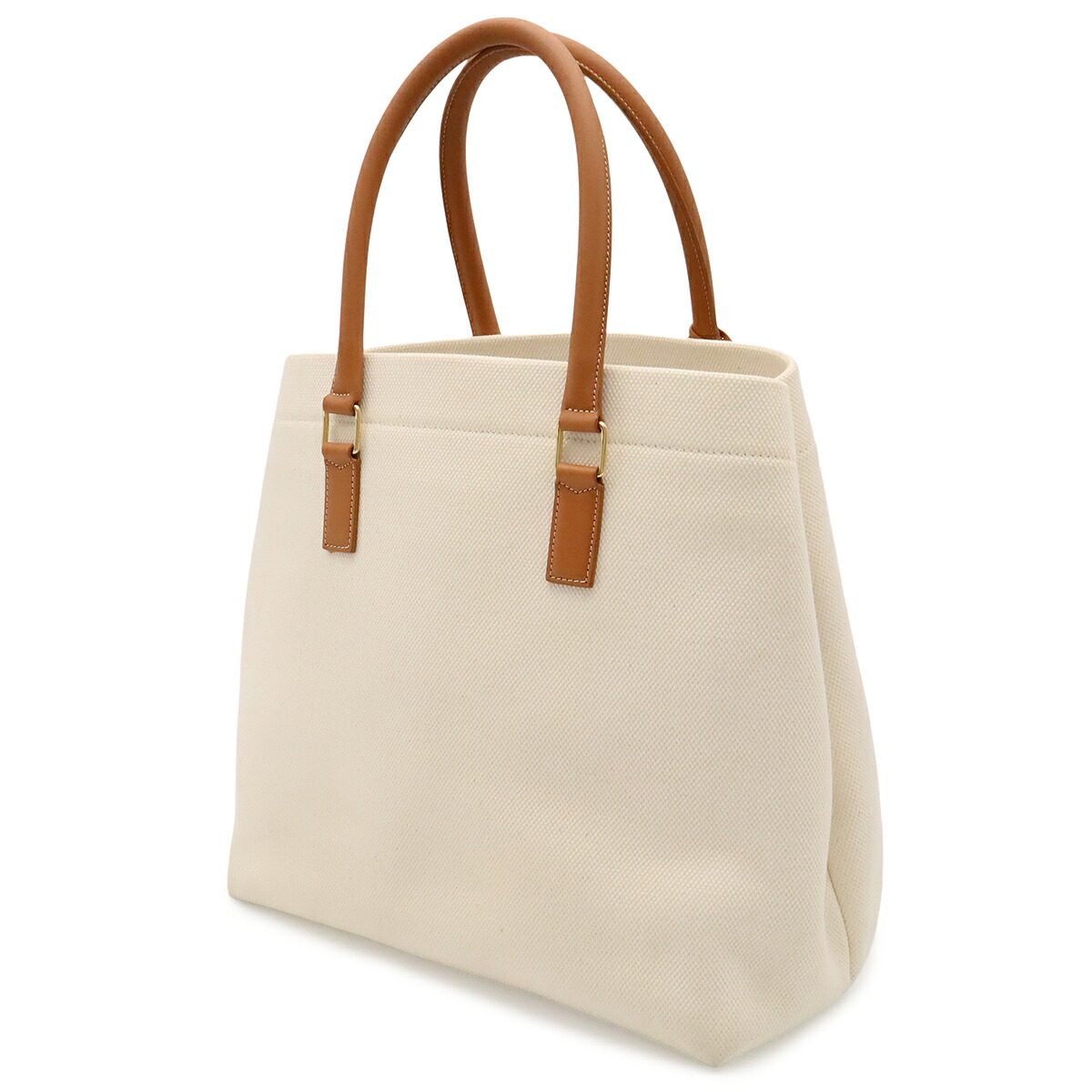 セリーヌ ホリゾンタルカバ キャンバス レザー トートバッグ