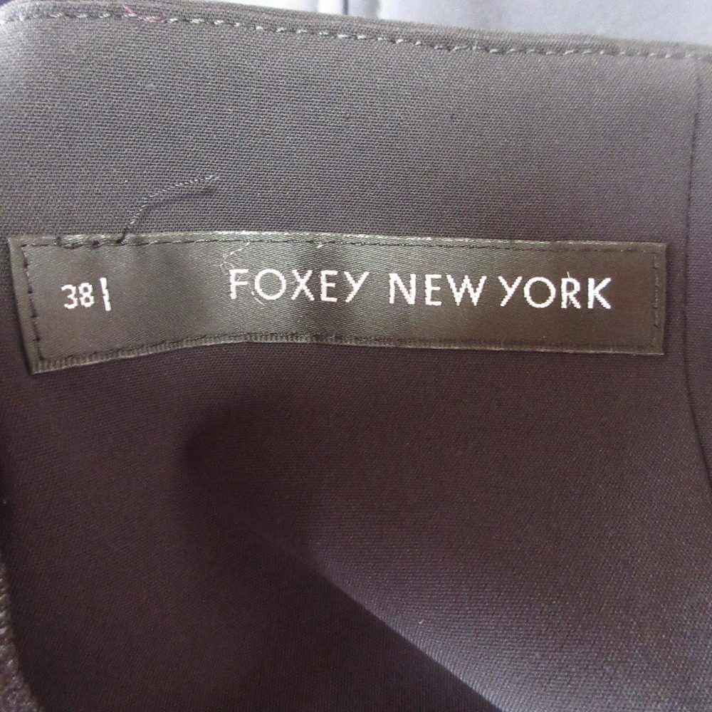 FOXEY NEW YORK フリル ヘム スクエア ネック ドレス