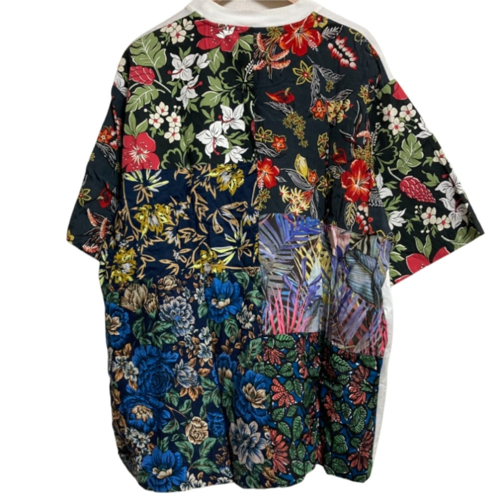 ホワイトマウンテニアリング フラワープリントパッチワークTシャツ