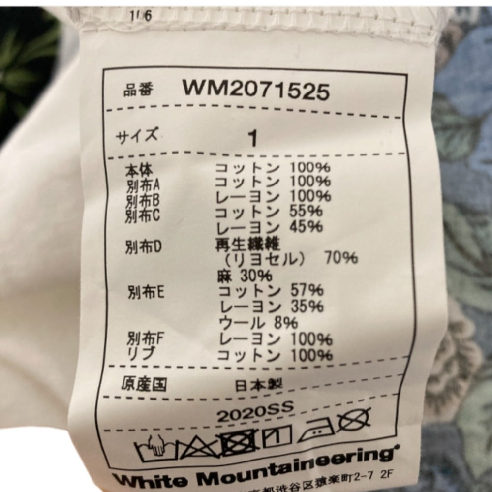 ホワイトマウンテニアリング フラワープリントパッチワークTシャツ