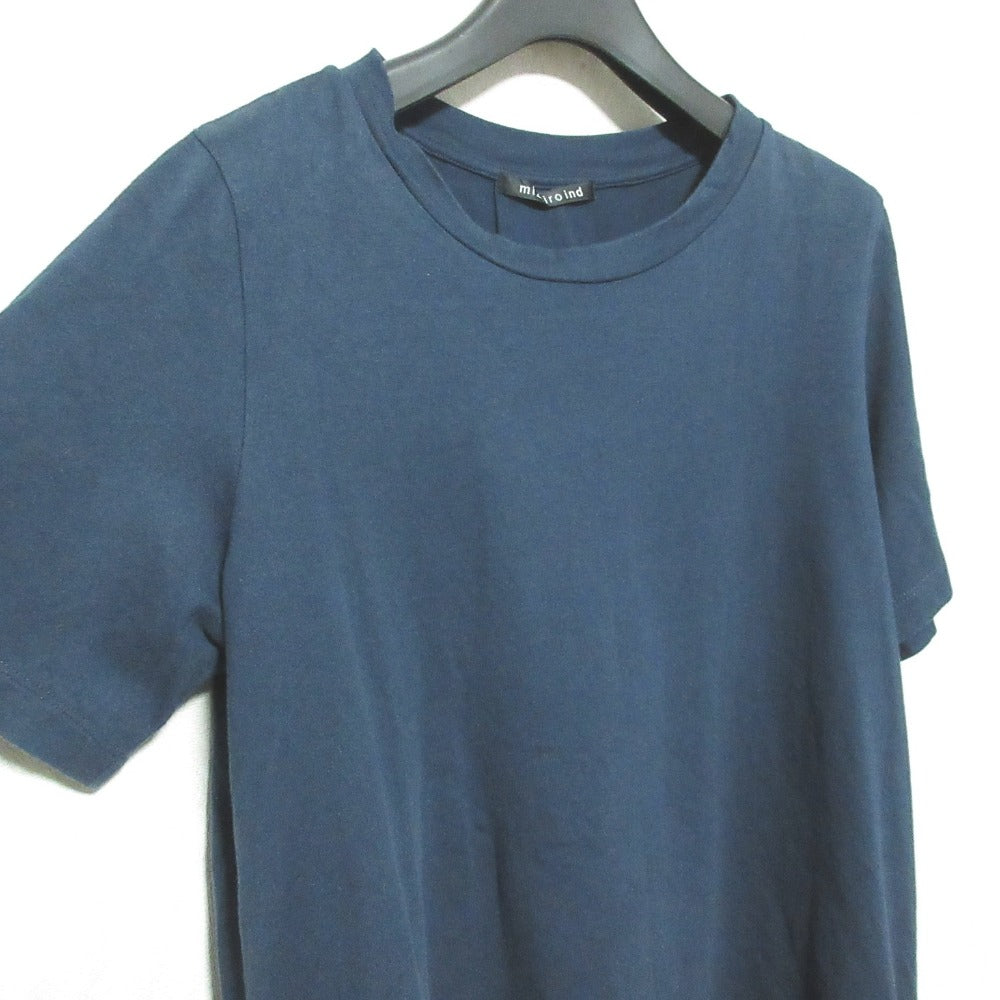 ミズイロインドラウンドヘムコットンTシャツ