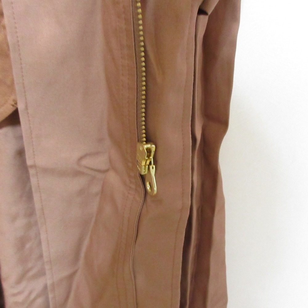 ノーブルヴィスレーヨンロングギャザーパーカースプリングコート