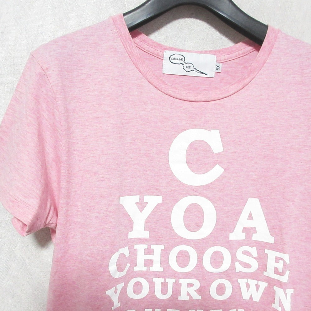 メゾンキツネ プリントコットンTシャツ