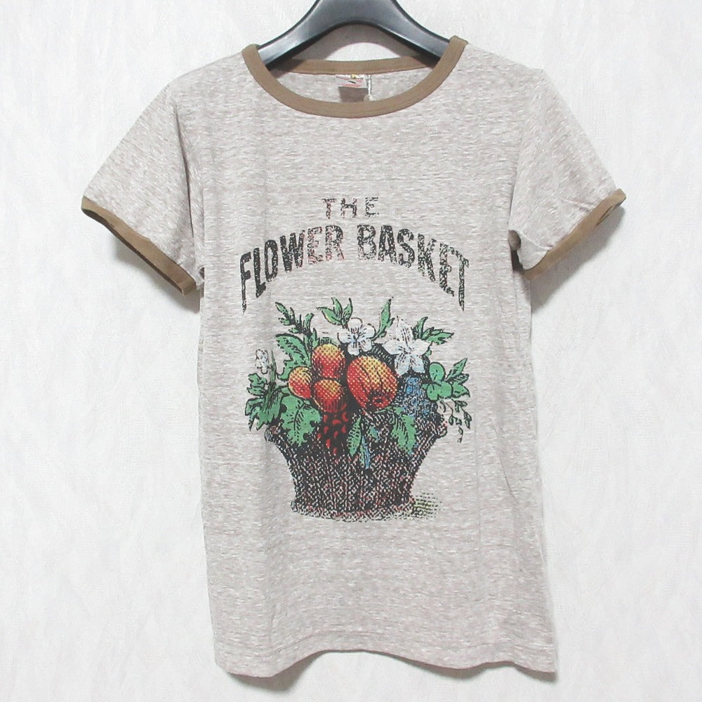 ボヘミアンズ フラワーバスケットプリント コットン半袖Tシャツ