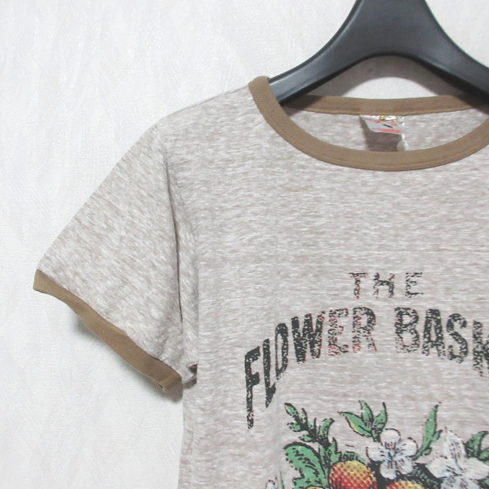 ボヘミアンズ フラワーバスケットプリント コットン半袖Tシャツ