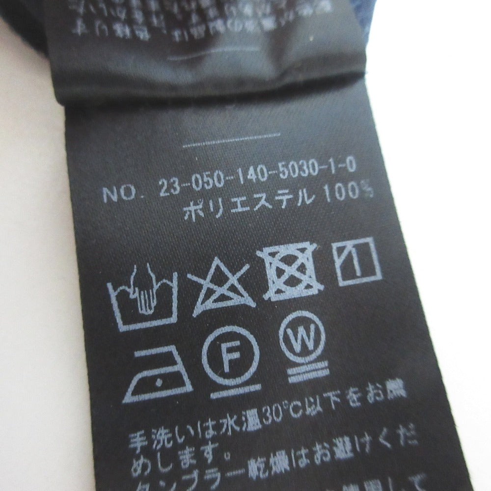 ラトータリテ ドットギャザー七分袖バンドカラーブラウス