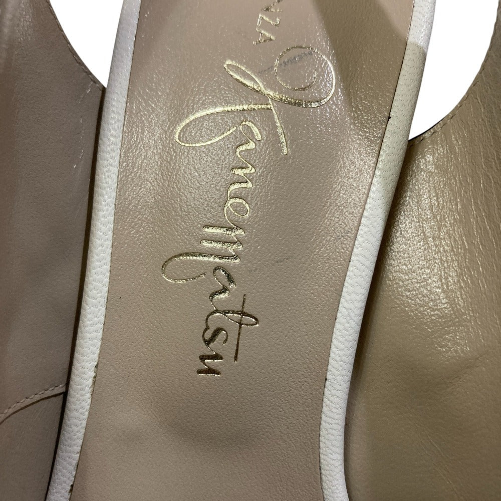 銀座かねまつ パイソン柄ハイヒールサンダル