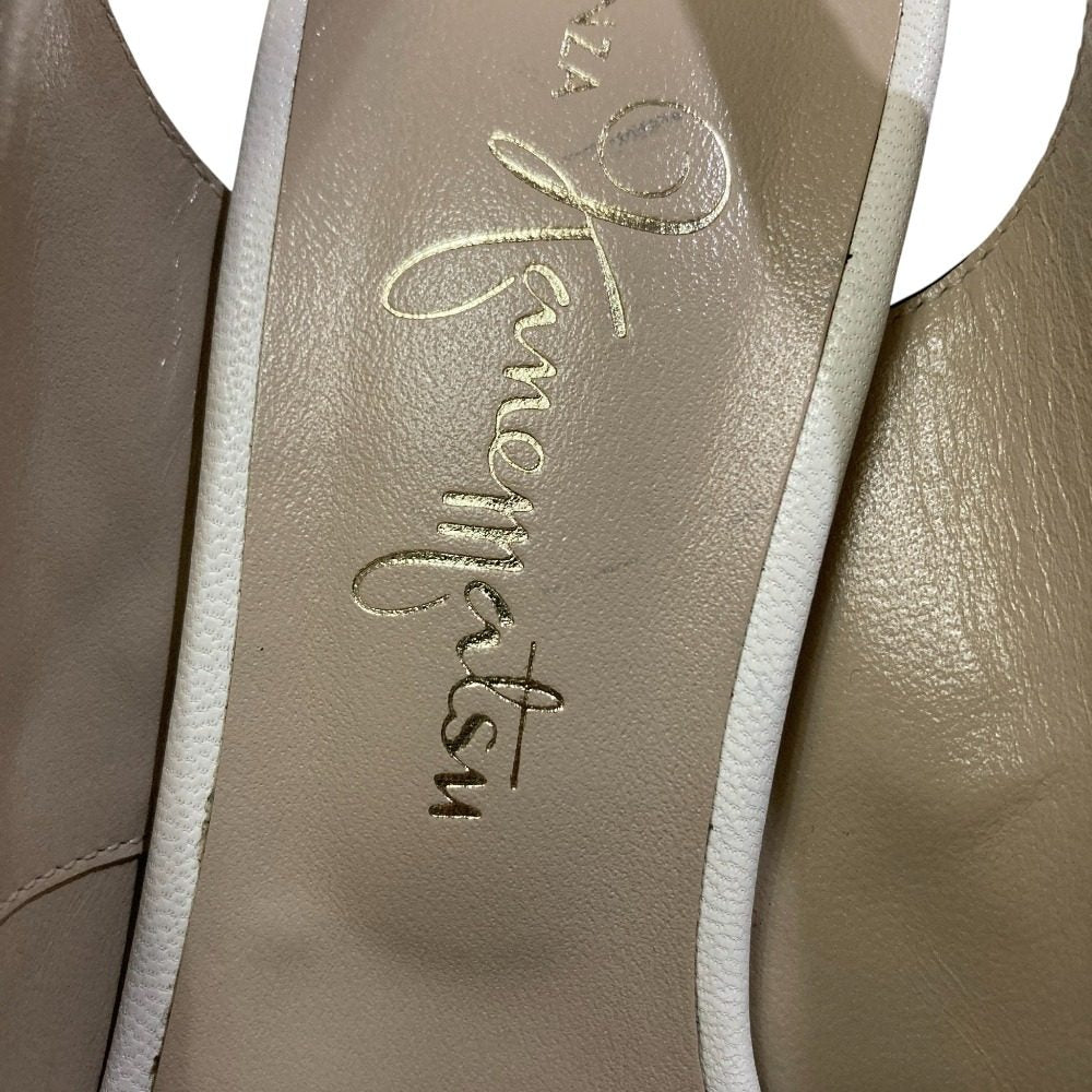 銀座かねまつ パイソン柄ハイヒールサンダル