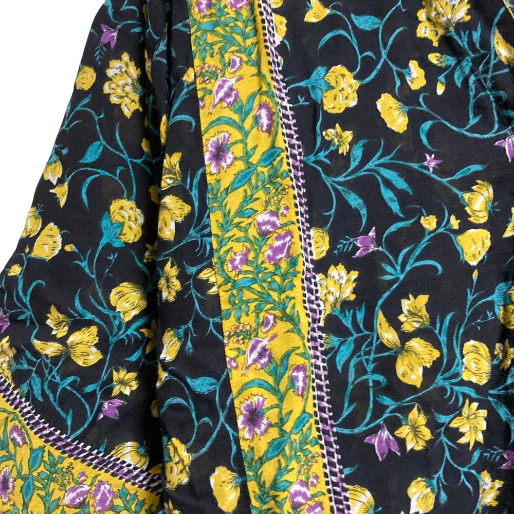 ノンブルアンペール 花柄シアーロングシャツ