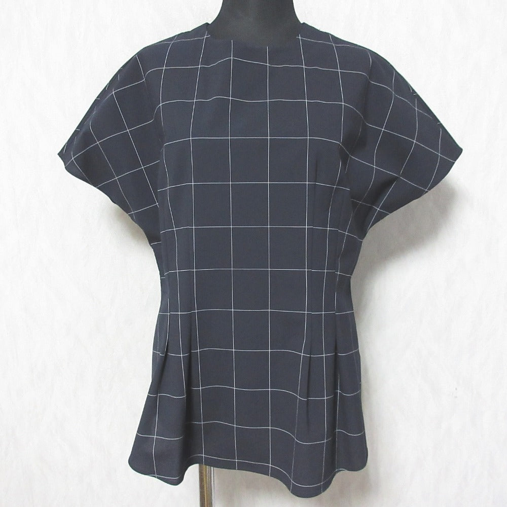 M・fil ×EFFE BEAMS チェックフレンチスリーブブラウス