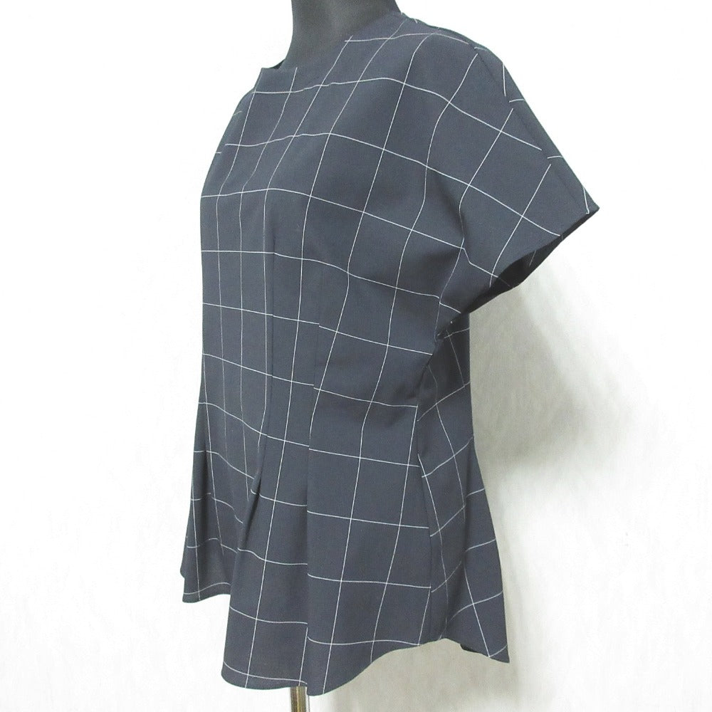 M・fil ×EFFE BEAMS チェックフレンチスリーブブラウス