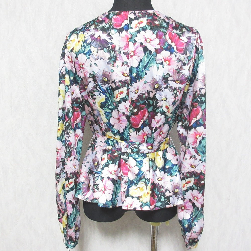 GRACE CONTINENTAL グレーデッド フラワー プリント ブラウス