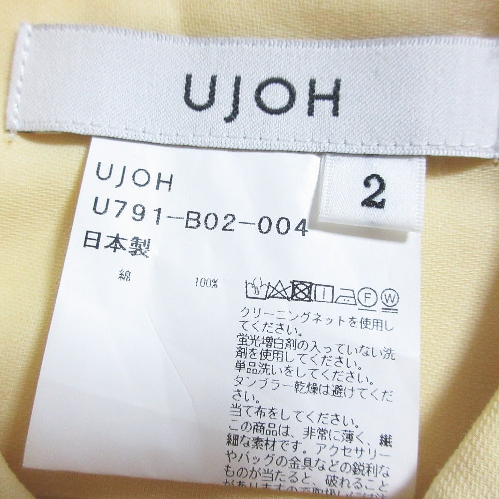 Ujoh ヘム ノット ハーフ シャツ ブラウス