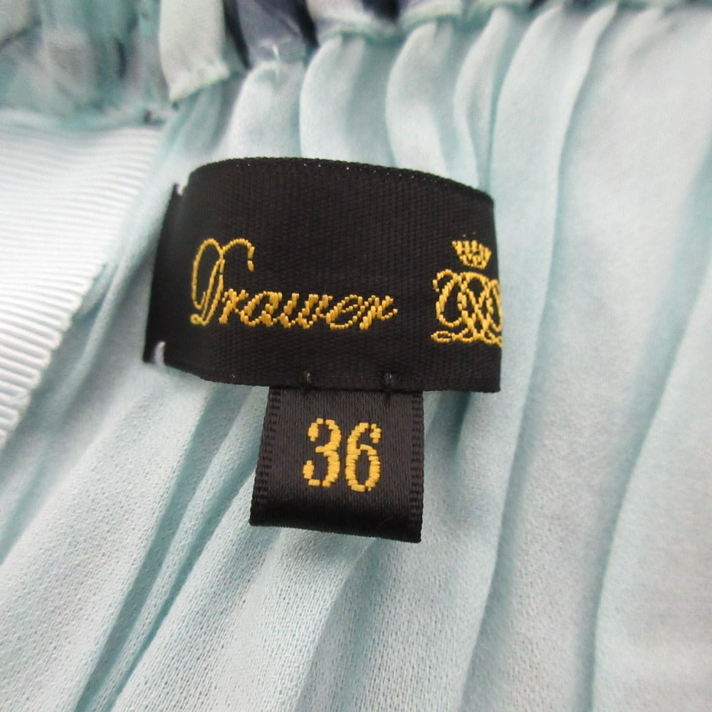 Drawer シルク フラワー プリント ドレス