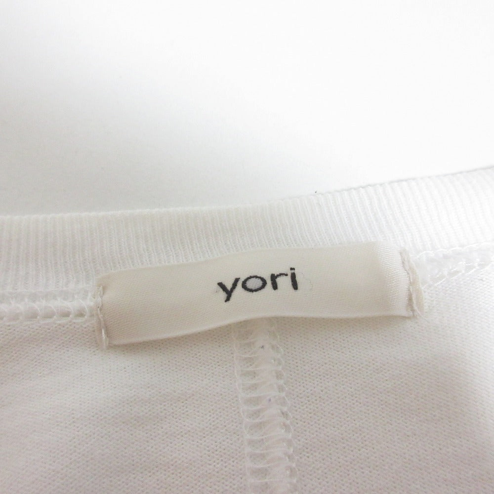yori ワイド ヘム ギャザー カットソー 長袖 プルオーバー