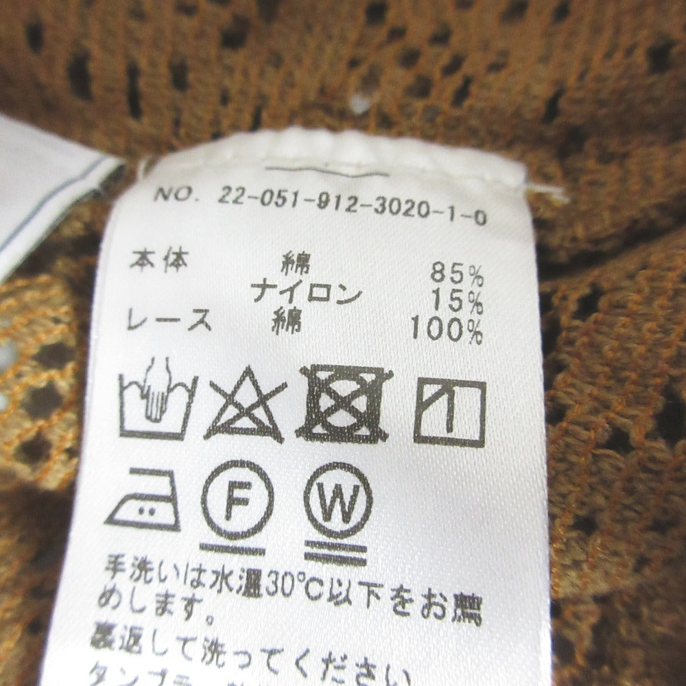 SLOBE IENA コットン レース クルーネック プルオーバー