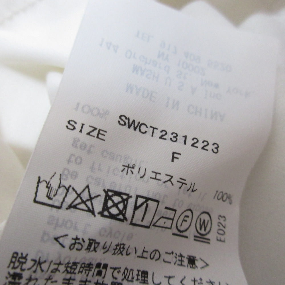 スナイデル ギャザー パフスリーブ レース プルオーバー