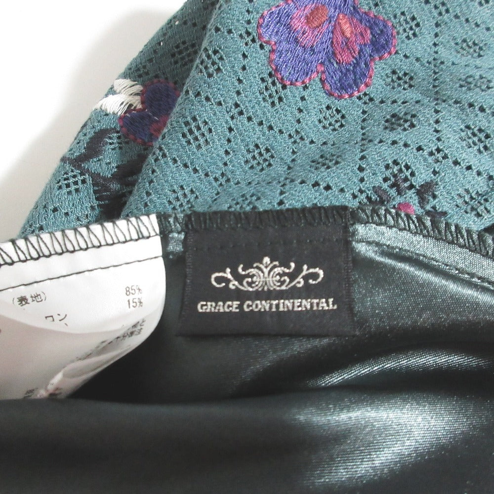 GRACE CONTINENTAL レース 刺繍 フレア スカート
