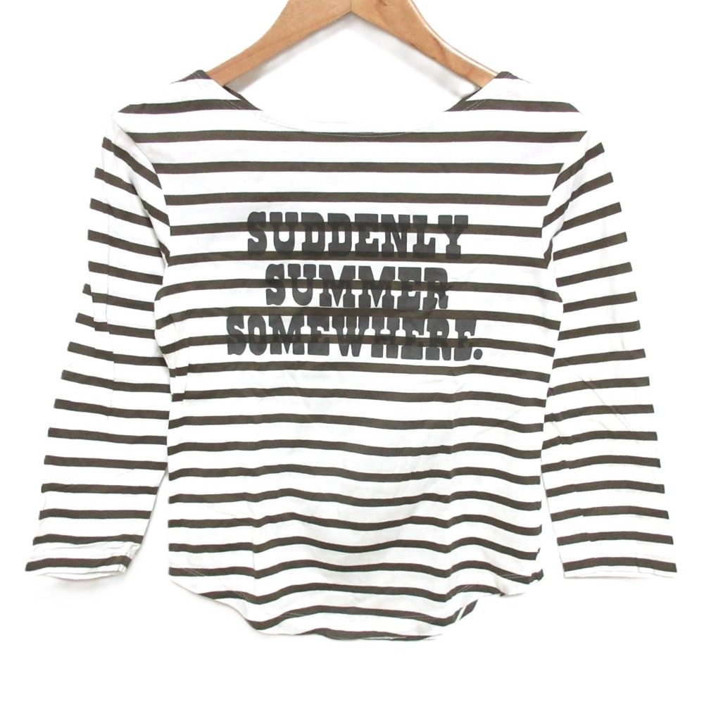 マディソンブルー ボート ネック 3/4 スリーブ Tシャツ