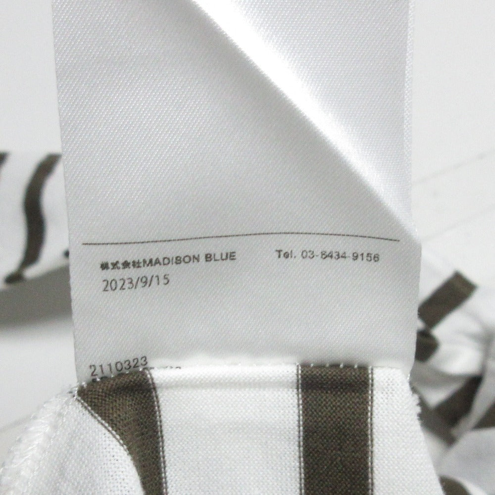 マディソンブルー ボート ネック 3/4 スリーブ Tシャツ