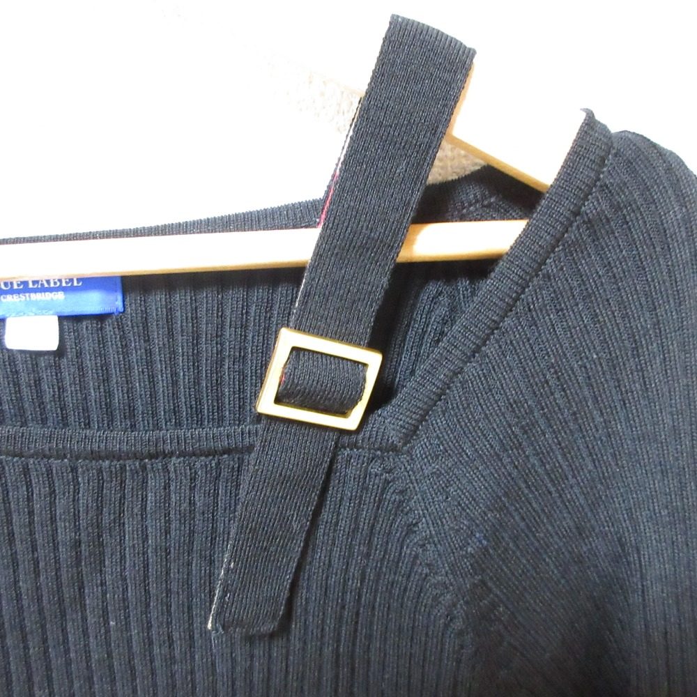 BLUE LABEL CRESTBRIDGE アシンメトリー ニット プルオーバー