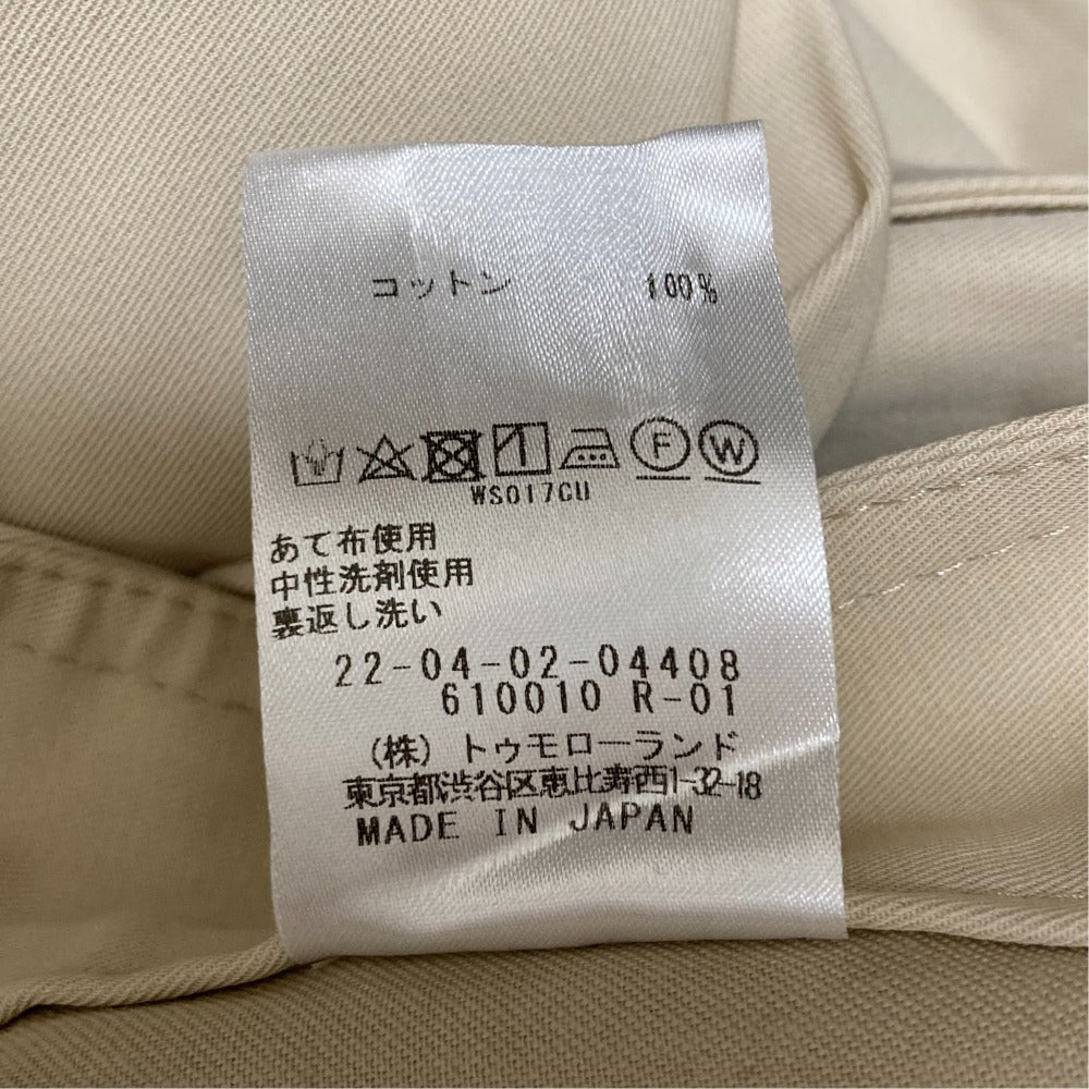 デプレ クリーンコットンツイル フレアパンツ