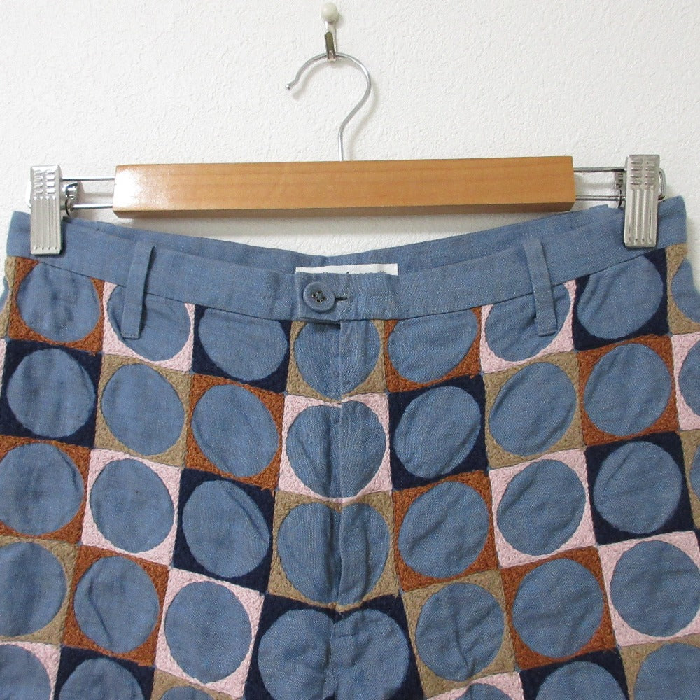 mina perhonen pallo シャンブレーショートパンツ