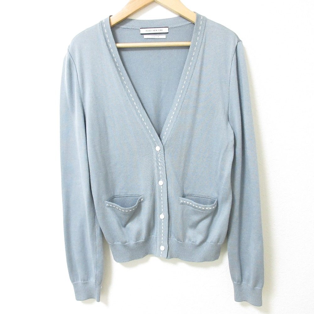 FOXEY NEW YORK COLLECTION 100% シルク ニット カーディガン