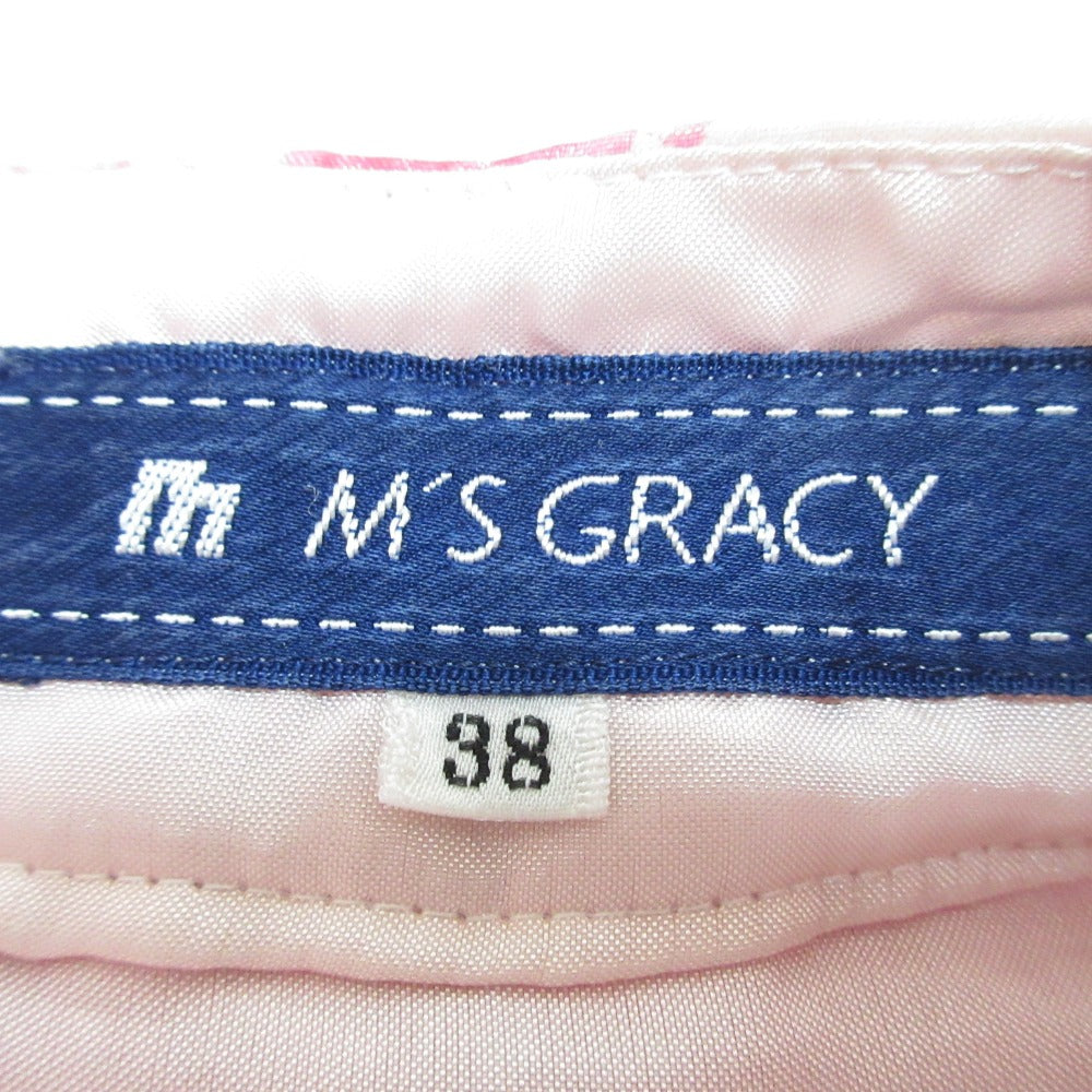 M'S GRACY オーガンザ フラワー プリント スカート