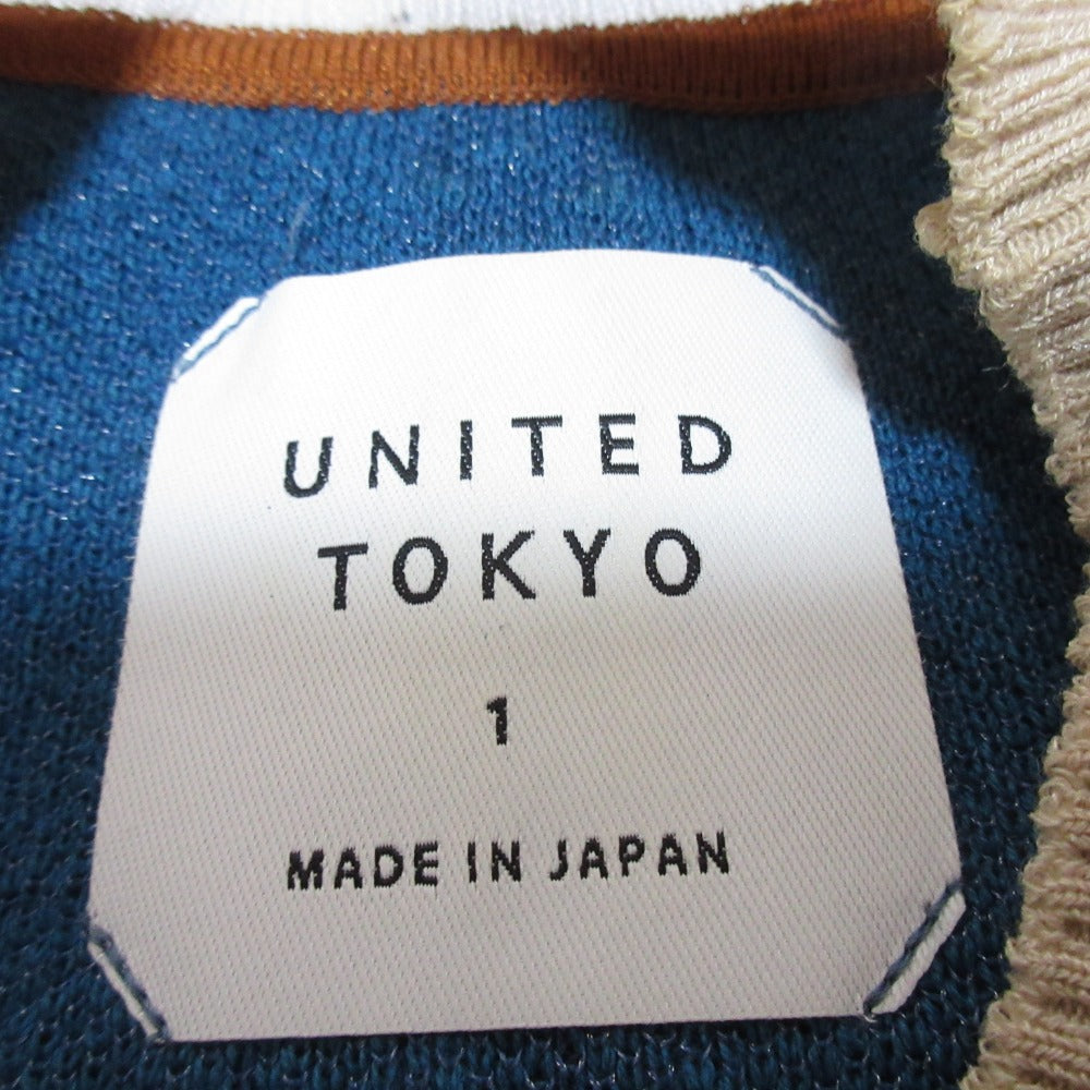 UNITED TOKYO エンブロイダリーコンビネーションニット