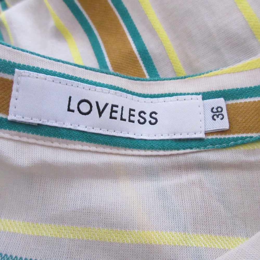 LOVELESS ロング ストライプ シャツ ドレス