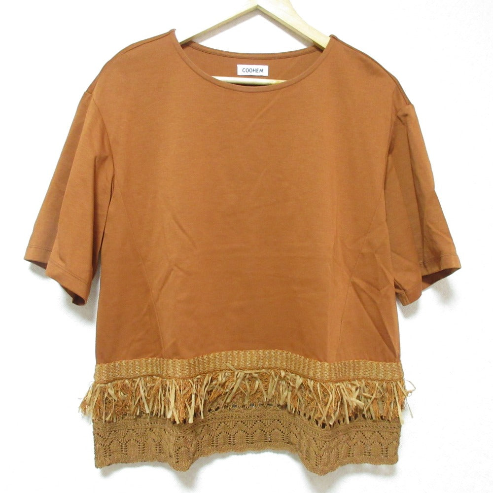 COOHEM フリンジクロシェヘムTシャツ